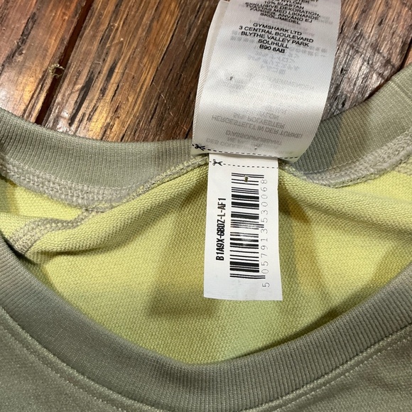 Gymshark Adapt Ombre Seamless Long Sleeve Crop Top – Yellow/Khaki – Size Large - Picture 6 of 9